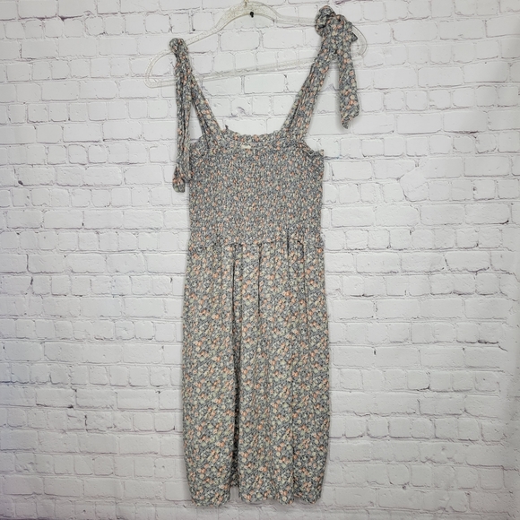 Lazy Sunday By Paper Crane Adjustable Strap Floral Smock Dress Size S - Picture 3 of 10